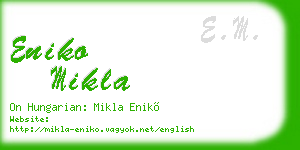 eniko mikla business card